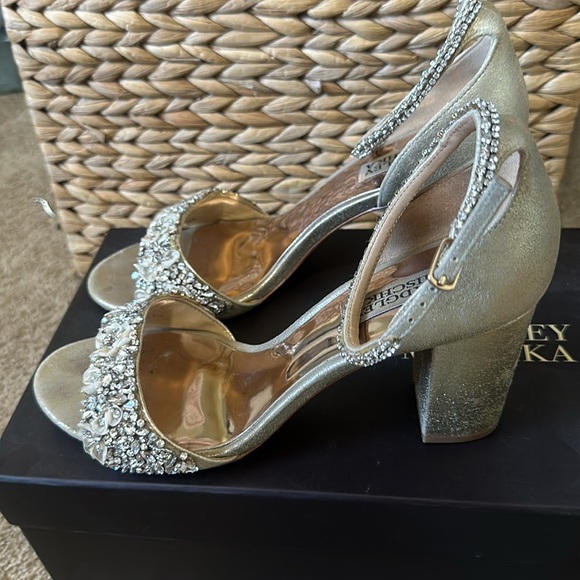 Badgley Mischka Finesse Embellished Ankle Strap Sandal - Picture 2 of 6